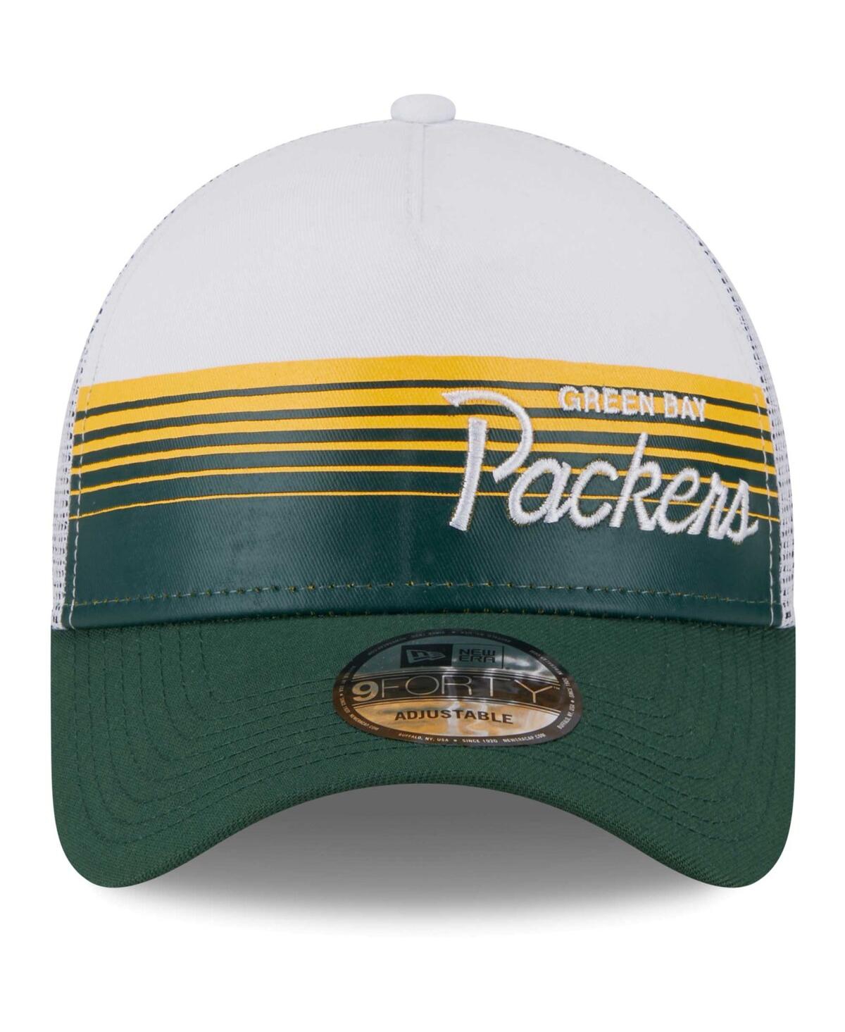 Shop New Era Men's  Green Green Bay Packers Horizon 9forty Snapback Hat