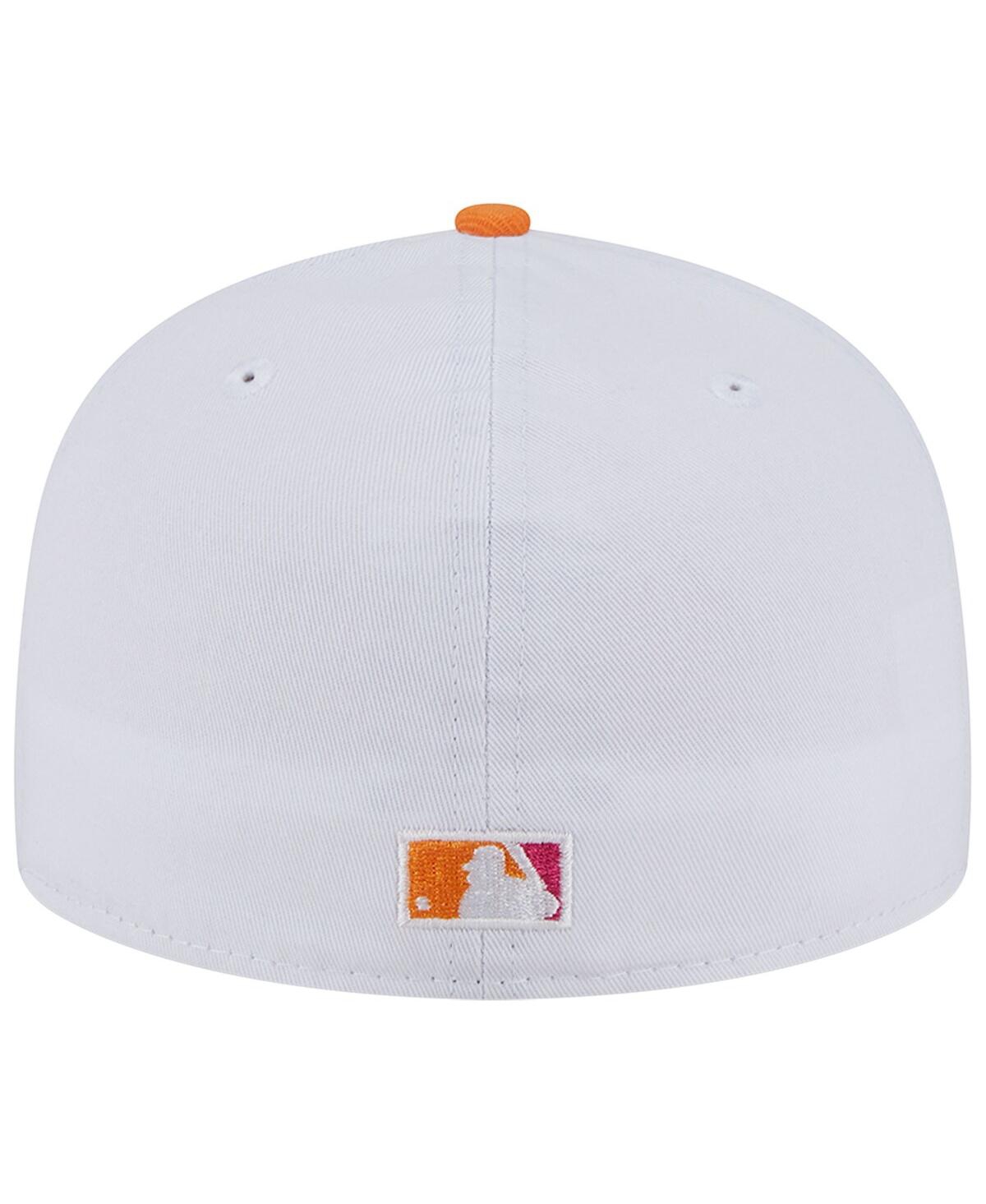 Shop New Era Men's  White, Pink New York Yankees Old Yankee Stadium 59fifty Fitted Hat In White,pink