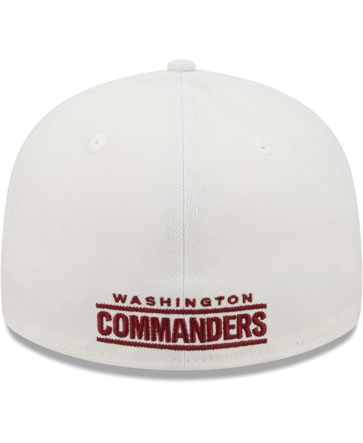 Men's New Era White Washington Commanders Omaha Low Profile 59FIFTY Fitted Hat
