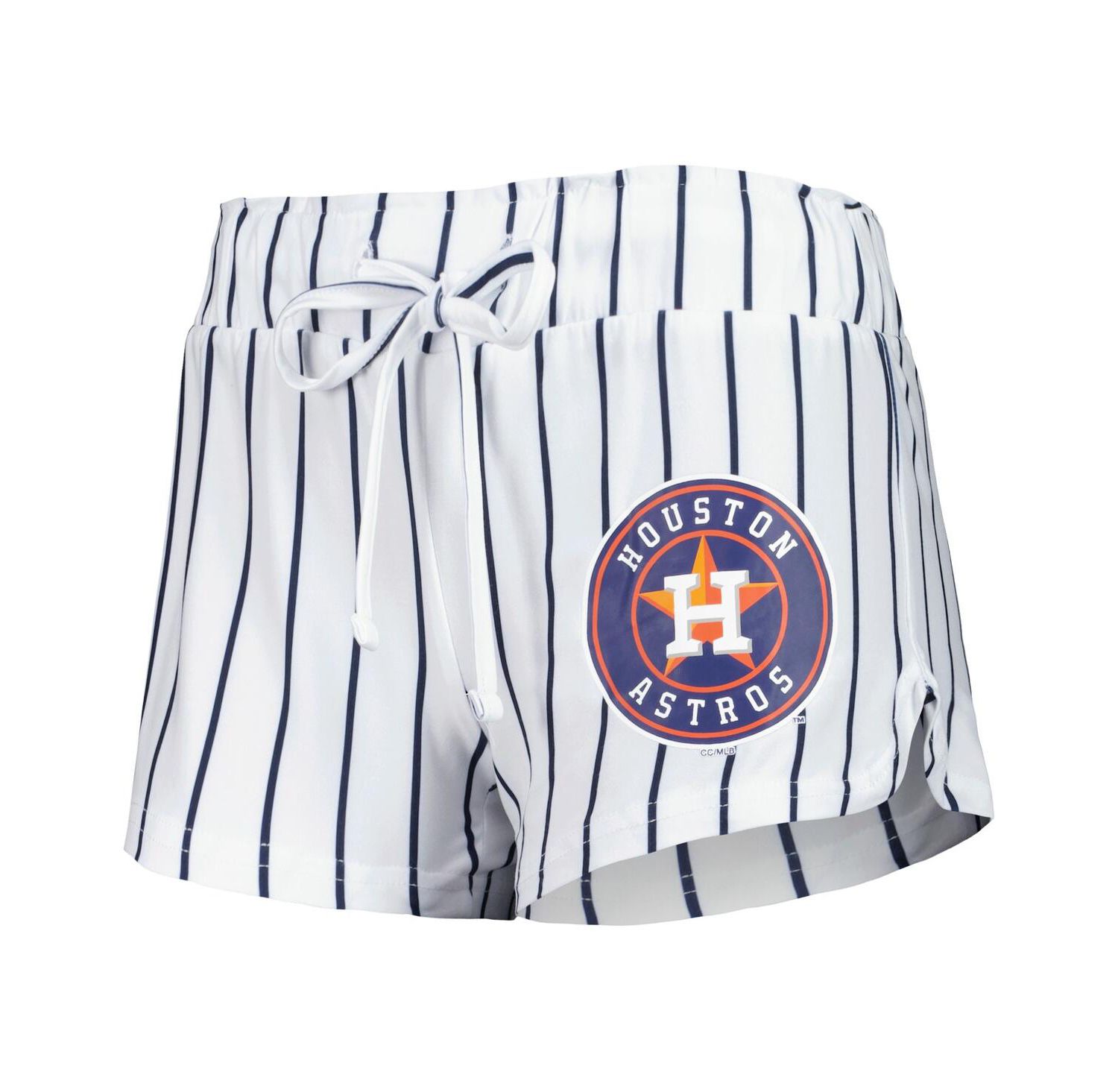 Women's White Houston Astros Reel Pinstripe Tank Top and Shorts Sleep Set