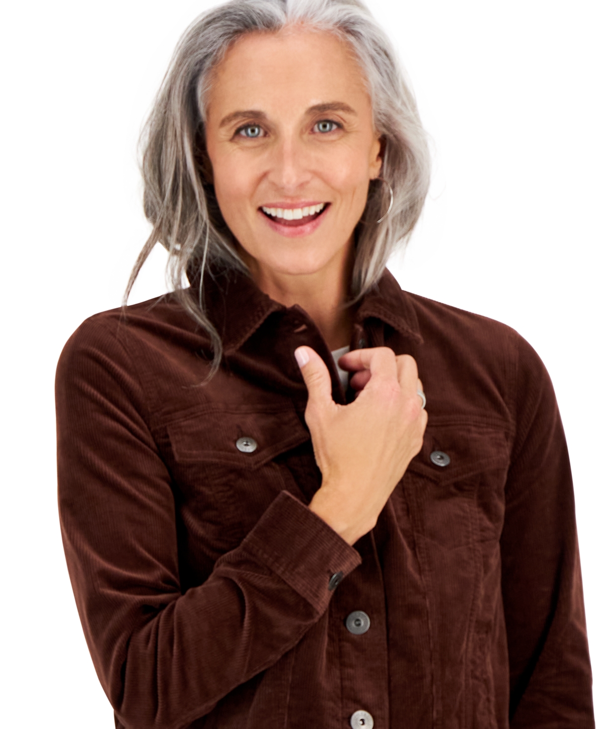 Style & Co Petites Corduroy Jacket, Created For Macy's In Brown