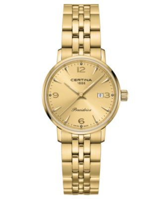Certina - Women's Swiss DS Caimano Gold PVD Stainless Steel Bracelet Watch 28mm