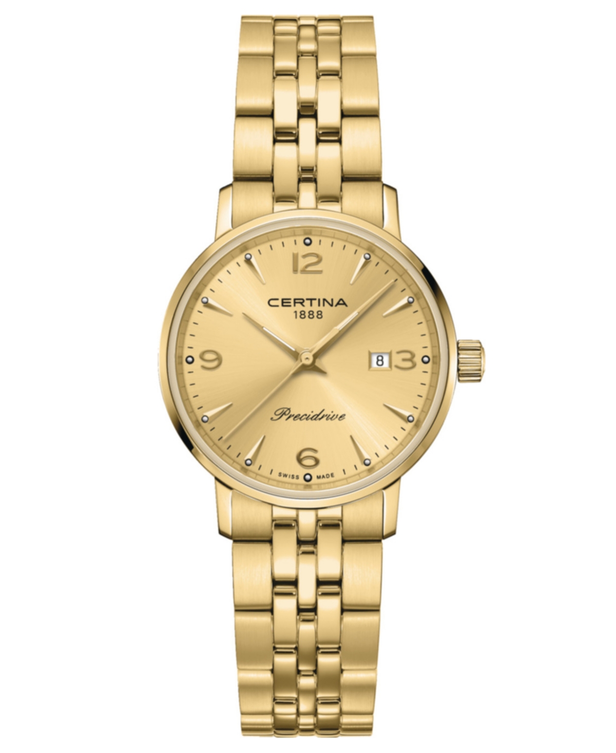 Women's Swiss Ds Caimano Gold Pvd Stainless Steel Bracelet Watch 28mm - Yellow