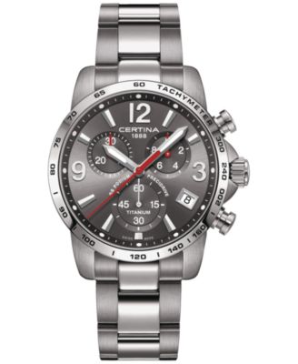 Certina - Men's Swiss Chronograph DS Podium Titanium Bracelet Watch 41mm