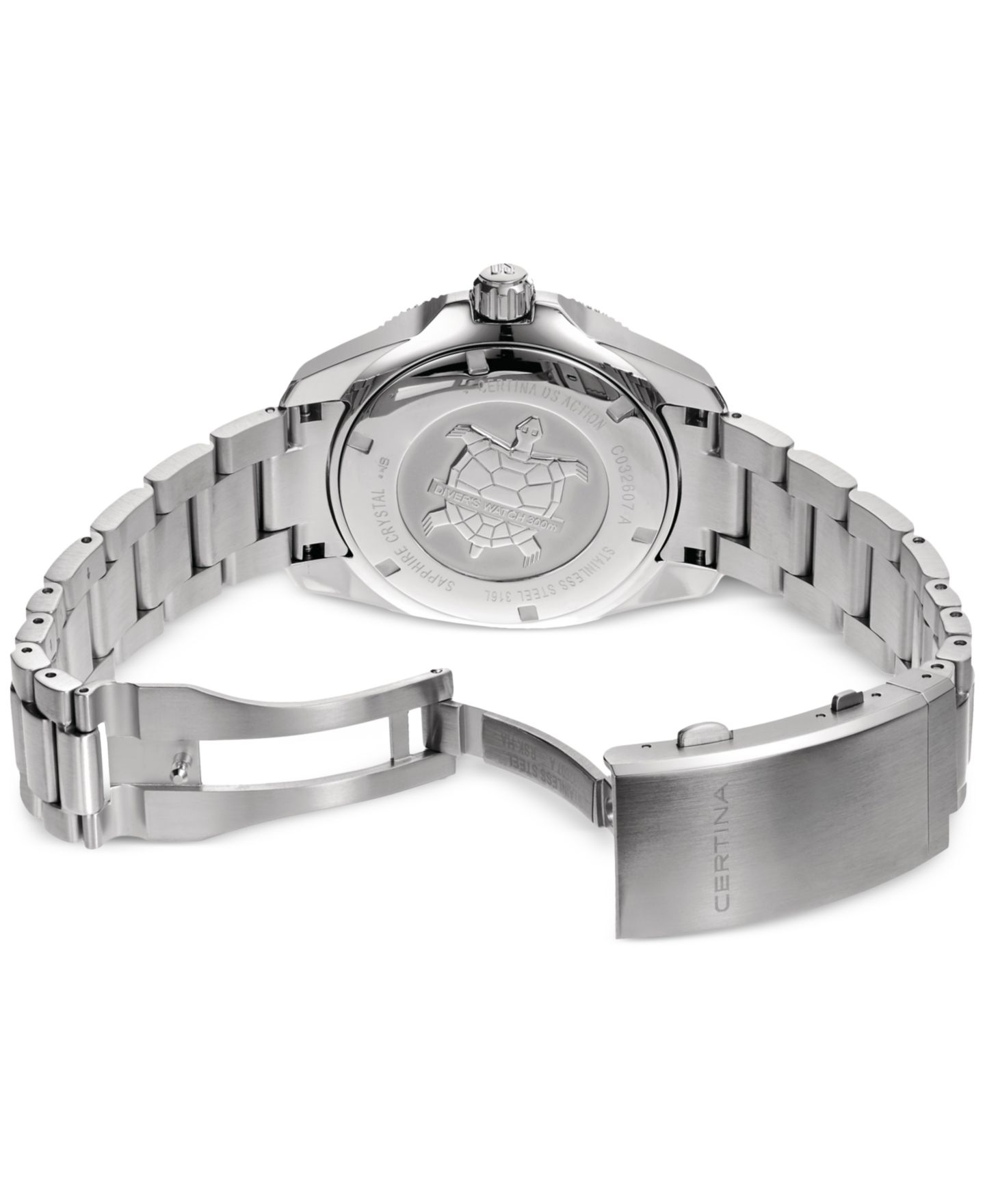 Мужские часы Certina Swiss Autometic DS Action Diver Stainless Steel Bracelet Watch 43mm — фото 4