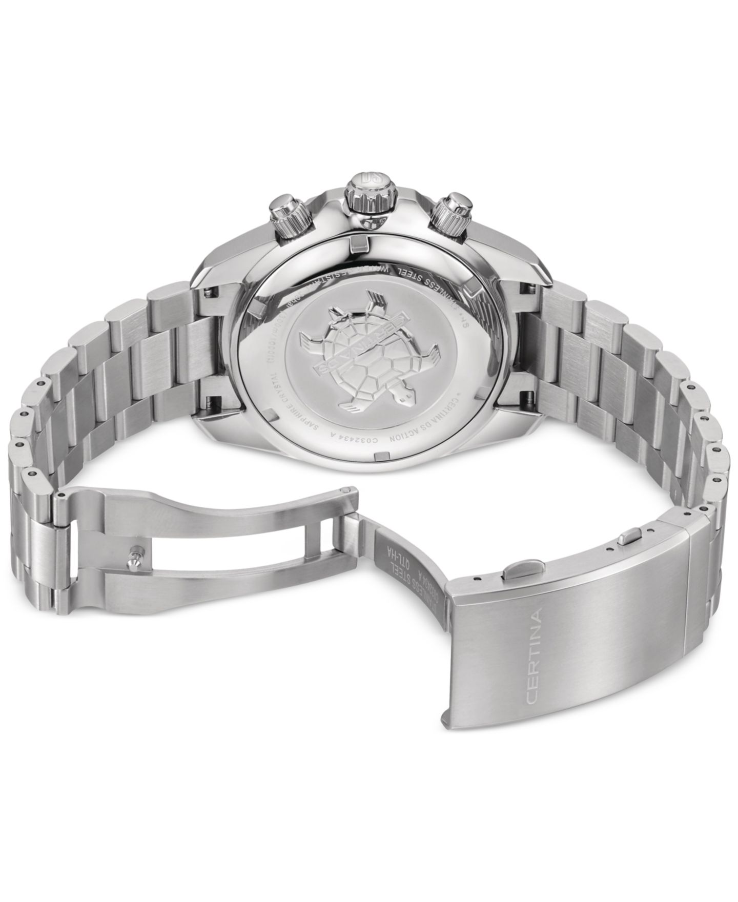 Мужские часы Certina Swiss Chronograph DS Action Stainless Steel Bracelet Watch 43mm — фото 3