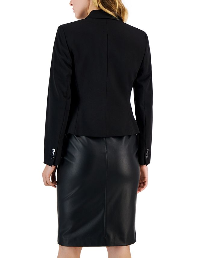Tahari ASL Women's Long-Sleeve Zip-Pocket Blazer - Macy's