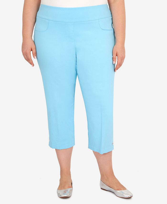 HEARTS OF PALM Plus Size Glow with The Flow Solid Capri Pants Macy's