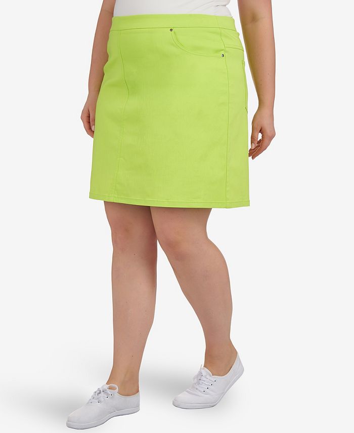 HEARTS OF PALM Plus Size Solid Tech Stretch Skort Macy's