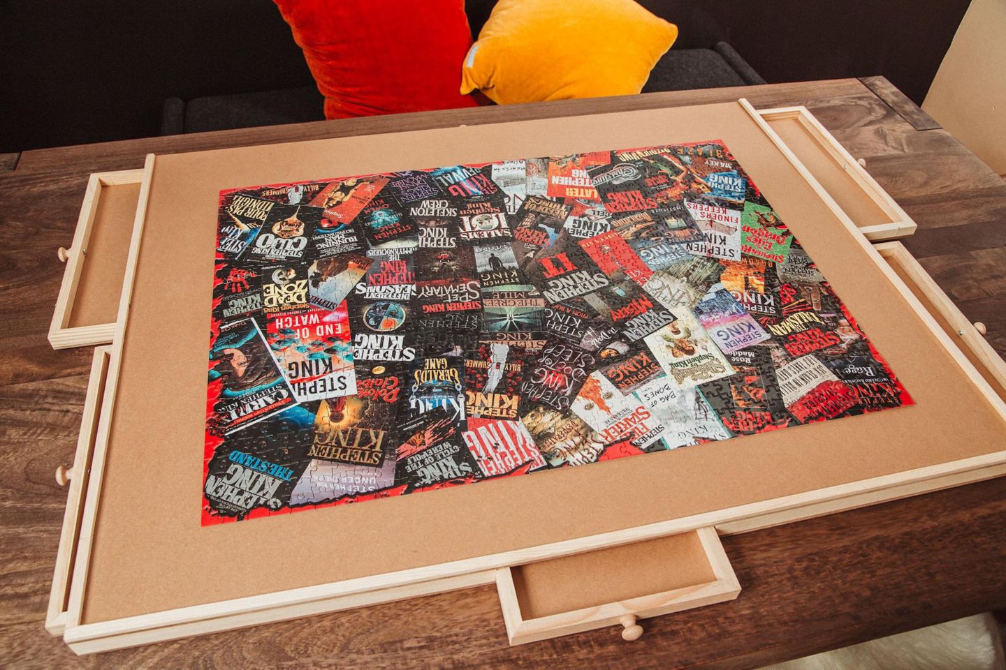 Детская игрушка Shantou South Toys Factory Jigsaw Puzzle Table with 6 Sliding Drawers, от 14 лет, цвет: Бежевый / Хаки — фото 7