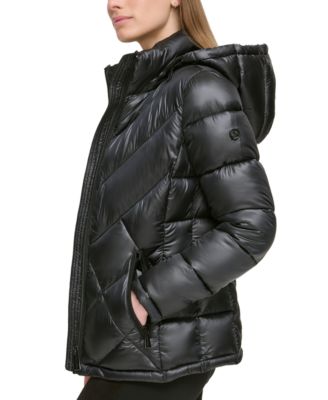 Women's Shine Hooded Packable Puffer Coat, Created for Macy's