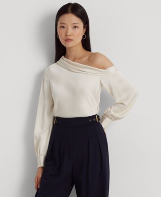 Lauren Ralph Lauren - Women's Satin One-Shoulder Blouse