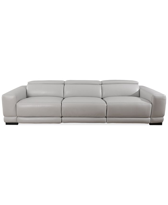Furniture Krofton 3Pc. Beyond Leather Fabric Sofa with 3 Power Motion