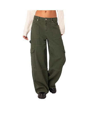 Edikted Women's Ember Mid Rise Cargo Pants - Macy's