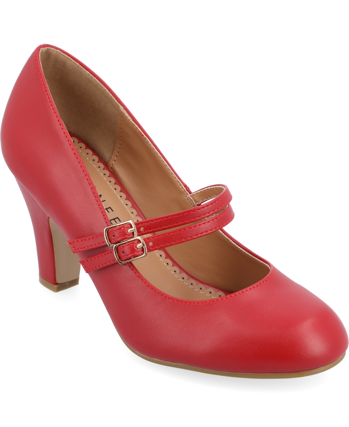 Women's Windy Double Strap Mary Jane Pumps - Red