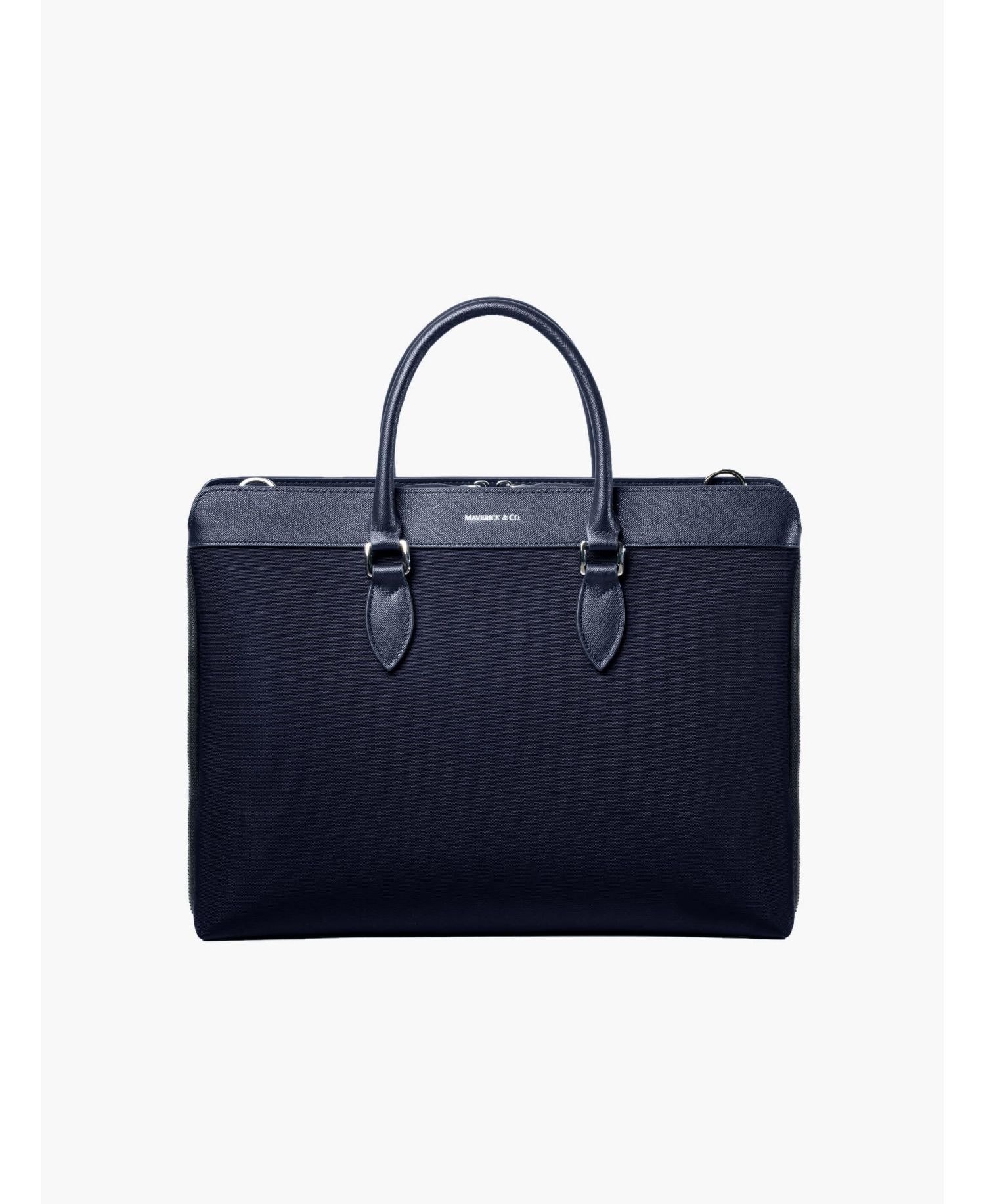 Men's Alpha Leather Trimmed Briefcase