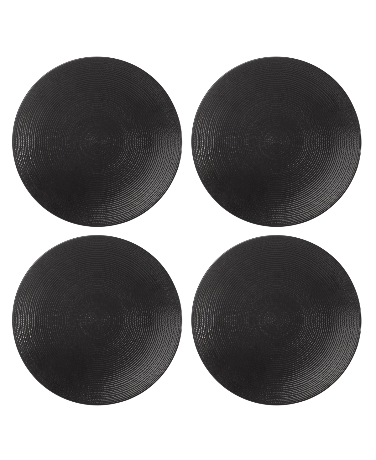 Lx Collective Accent Plates, Set of 4 - White and Black