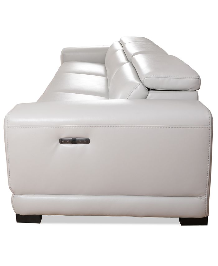 Furniture Krofton 3Pc. Beyond Leather Fabric Sofa with 3 Power Motion