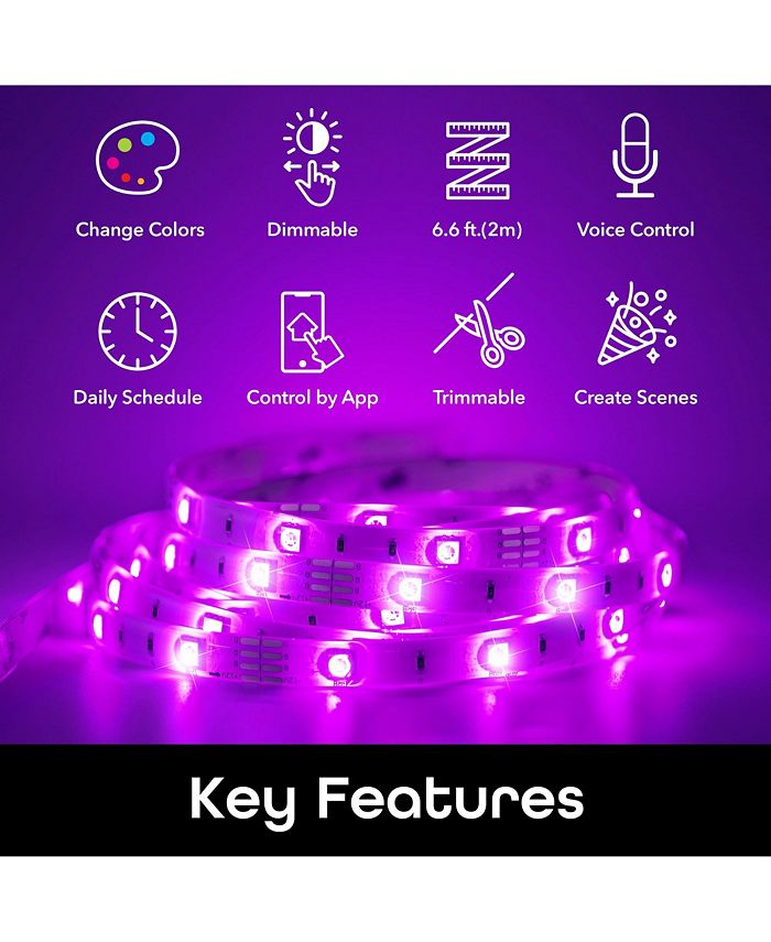 Geeni Prisma Strip USB Smart LED Strip Lights, Indoor/Outdoor Adhesive ...