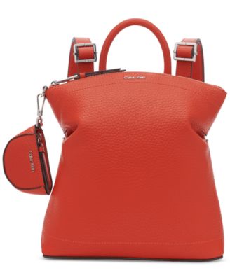 Calvin Klein - Cypress Pebbled Faux Leather Small Backpack