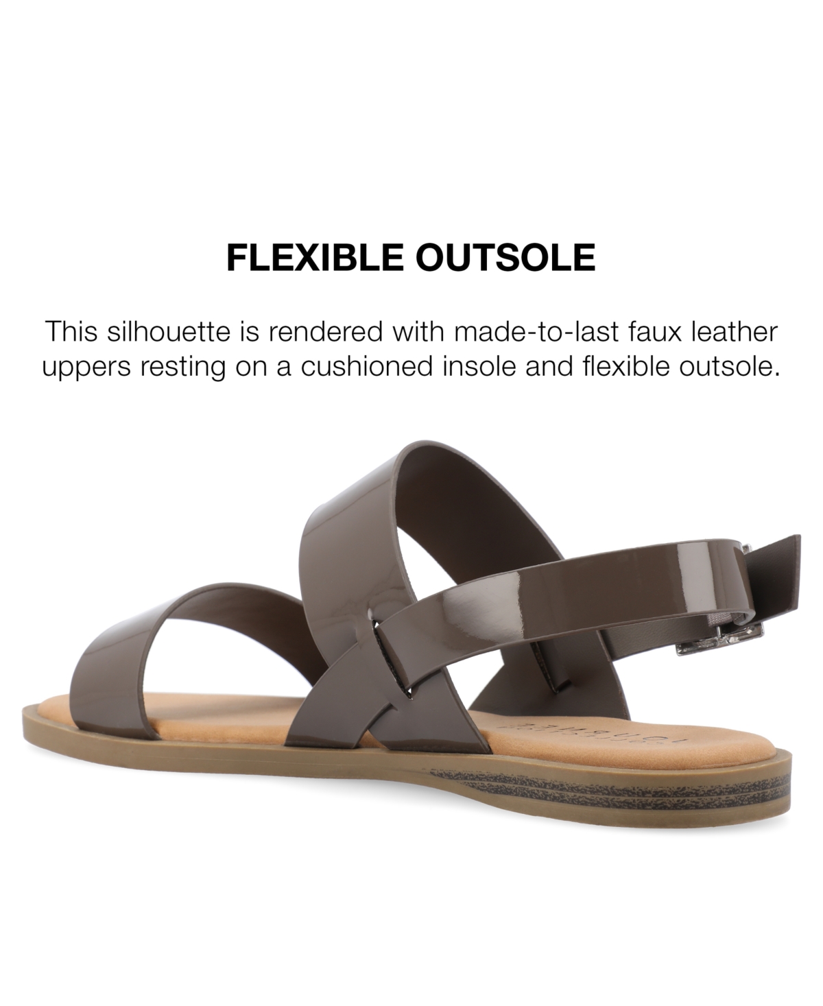 Journee Collection Journee Women's Lavine Sandals In Taupe Patent