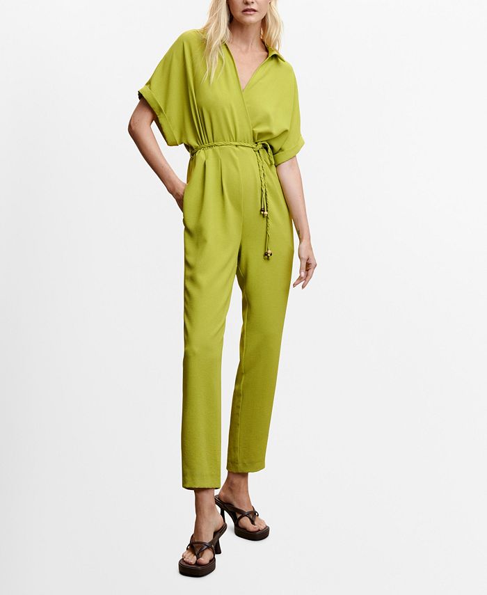 Macy's yellow jumpsuit hot sale