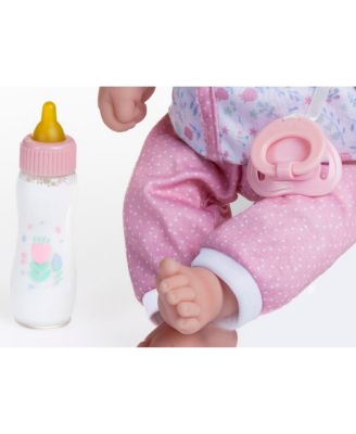La Baby 14.3" Soft Body Baby Doll 3-Piece Outfit with Pacifier, Magic Bottle Set