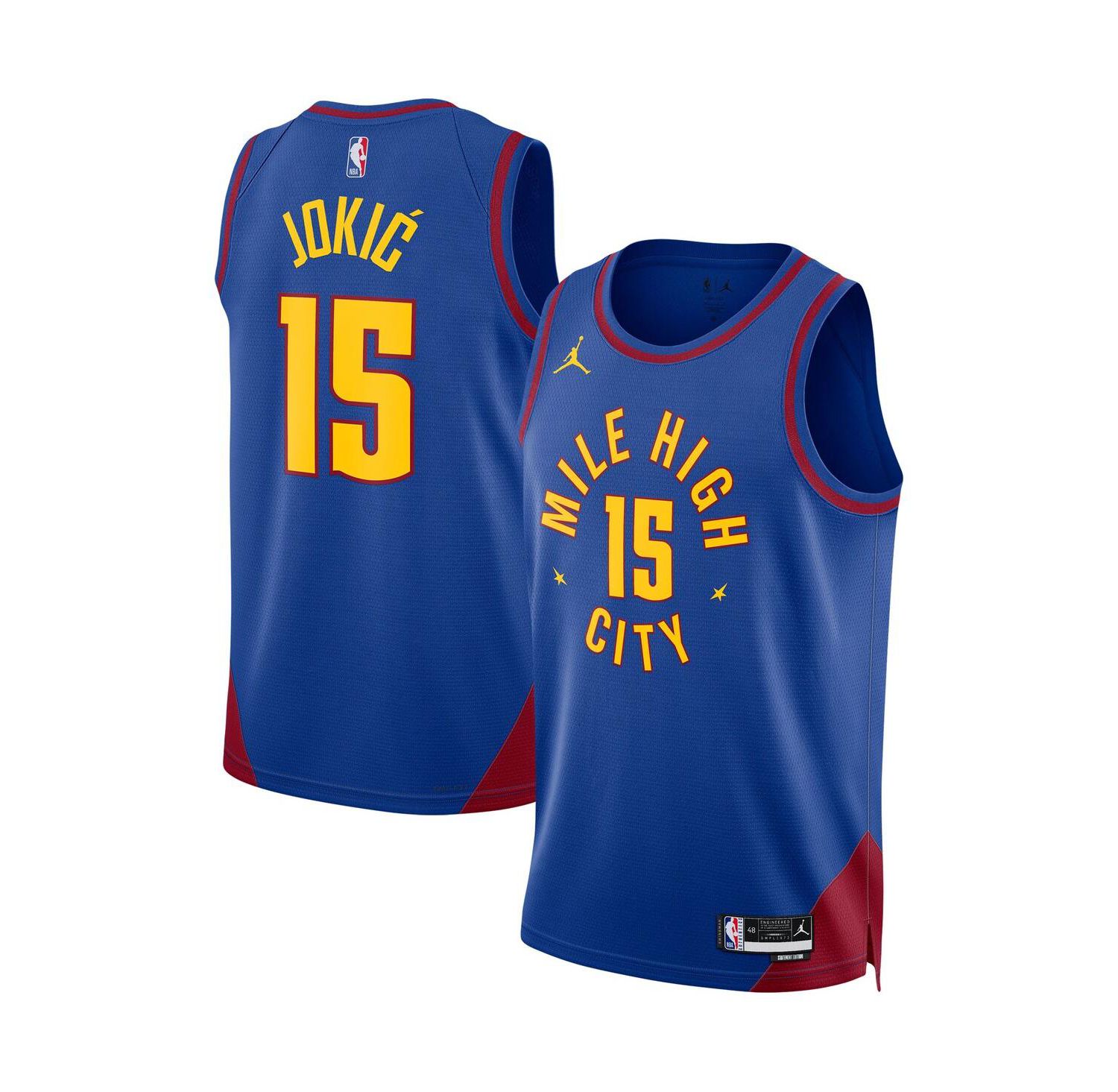 Men's and Women's Nikola Jokic Blue Denver Nuggets Statement Edition Swingman Jersey