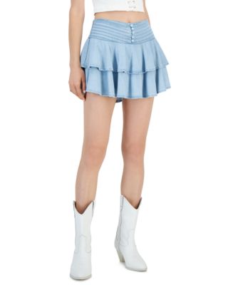 GUESS Gonna Pantaloncina Denim Per Bambine E Ragazze - Rigido Con Cintura Interna Regolabile
