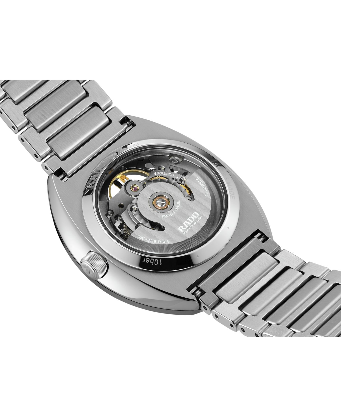 Часы Rado Unisex Swiss Automatic DiaStar Skeleton Stainless Steel Bracelet Watch 38mm — фото 2