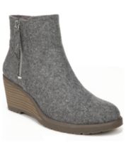 Womens grey 2025 wedge booties