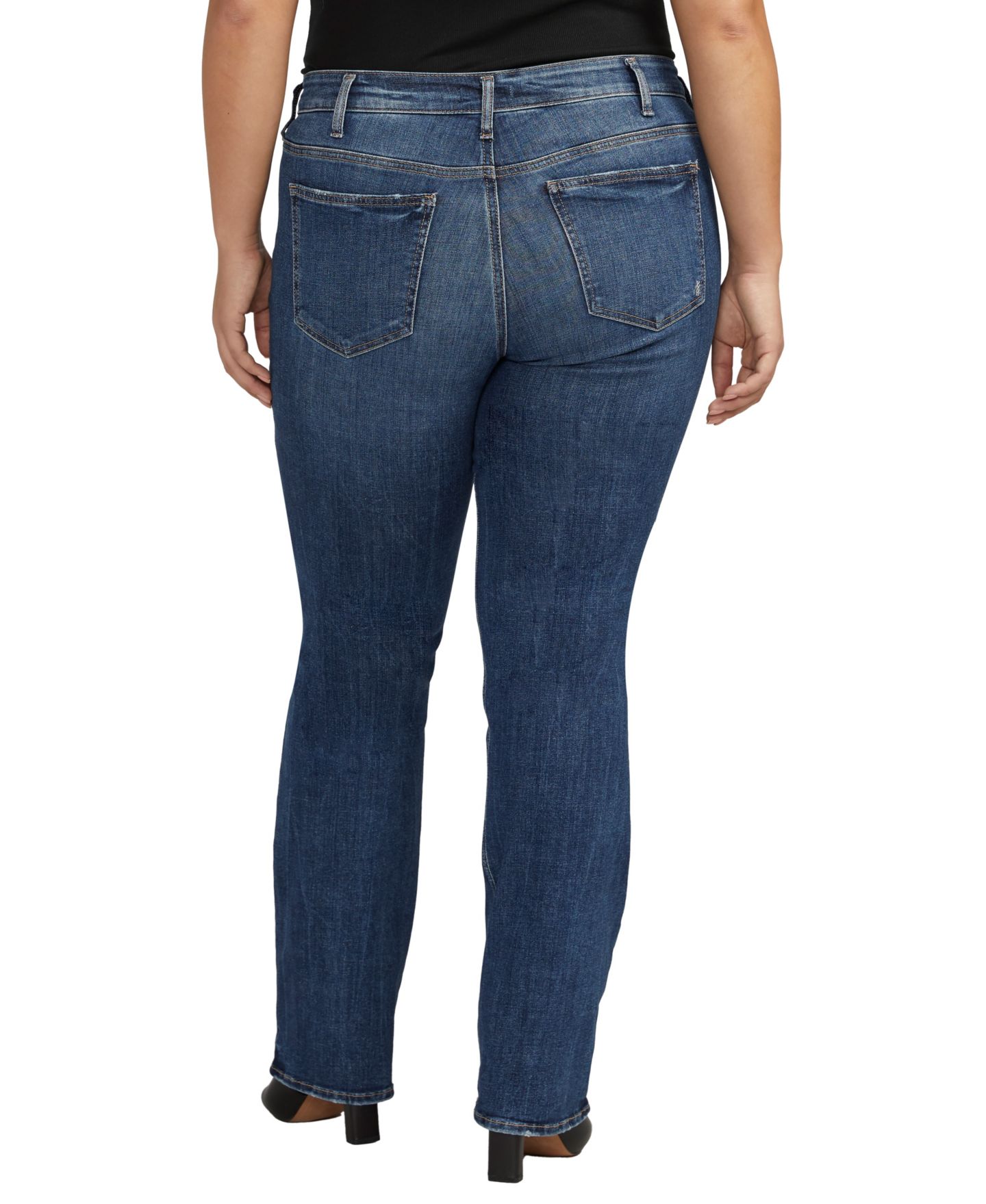 Женские джинсы Silver Jeans Co. Plus Size Suki Mid Rise Slim Bootcut, цвет: Индиго — фото 2