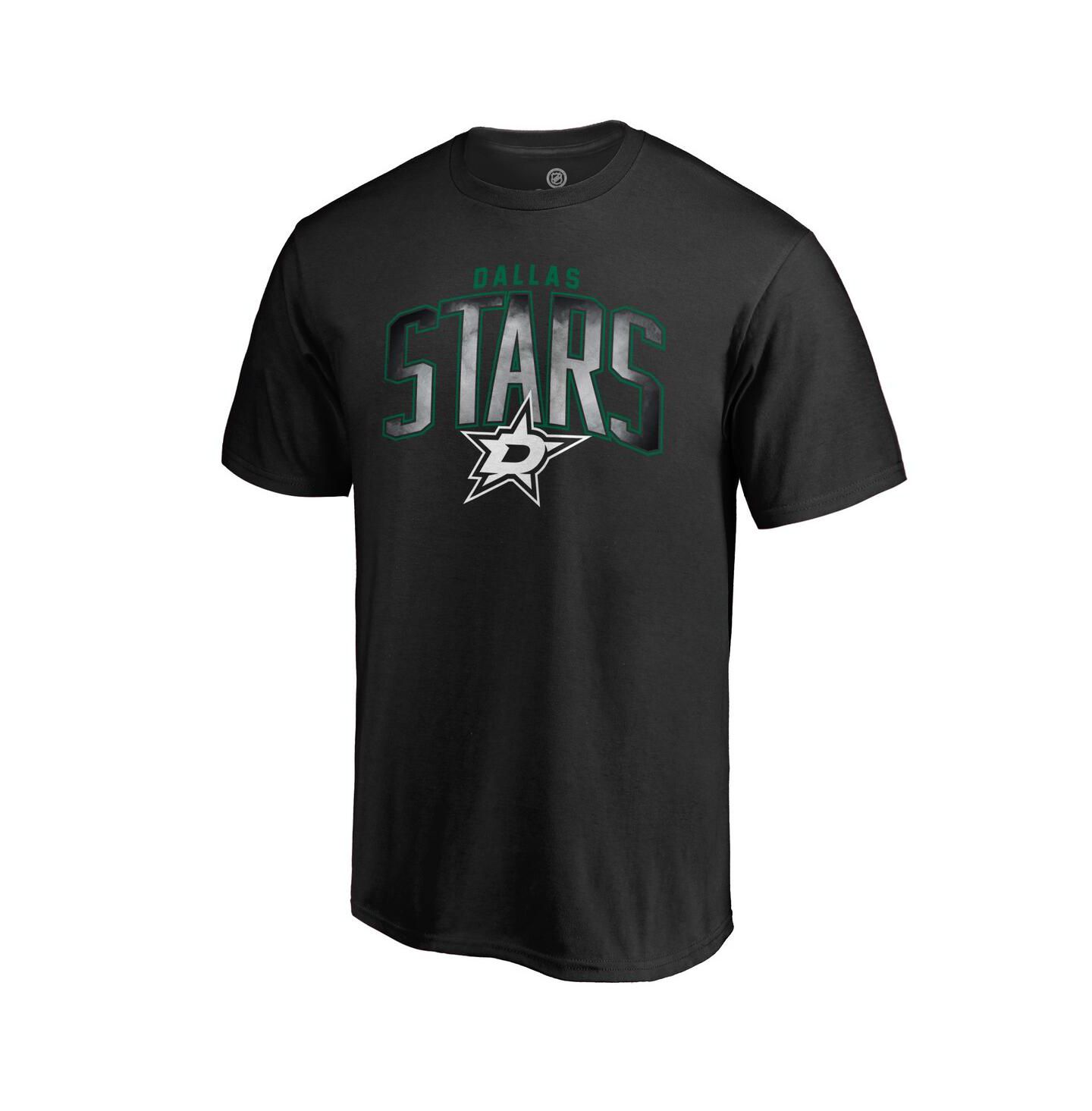 Мужская футболка Fanatics Black Dallas Stars Arch Smoke — фото 1