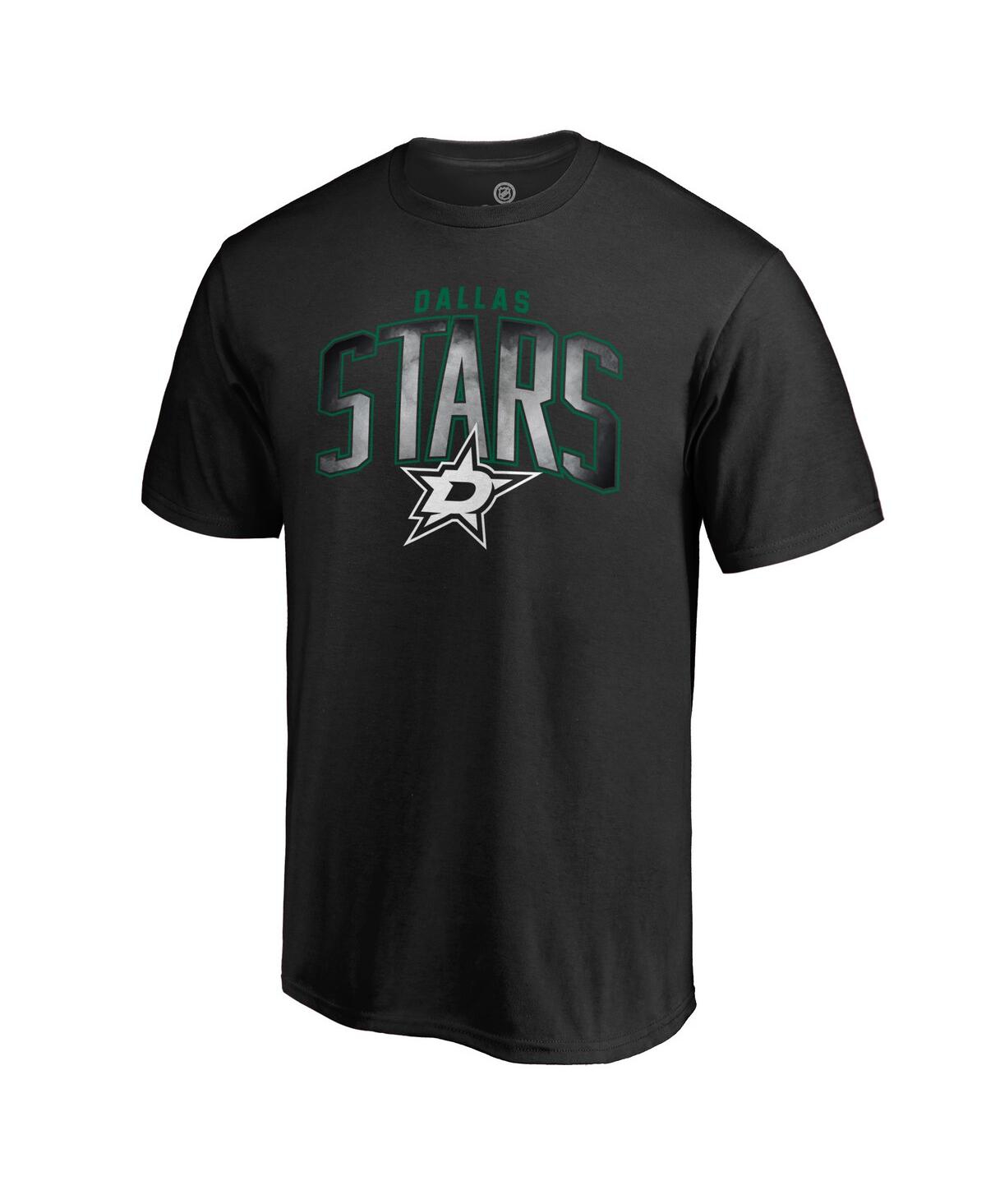 Fanatics Men's  Black Dallas Stars Arch Smoke T-shirt In Black