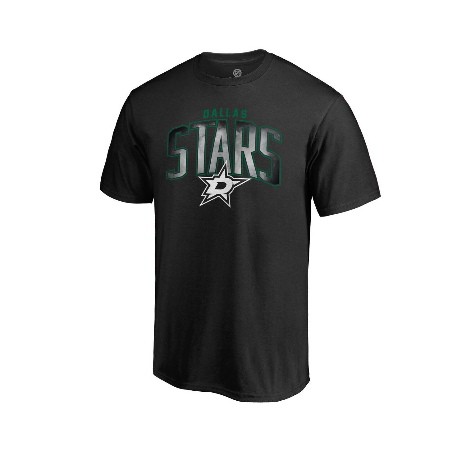Men's Black Dallas Stars Arch Smoke T-shirt
