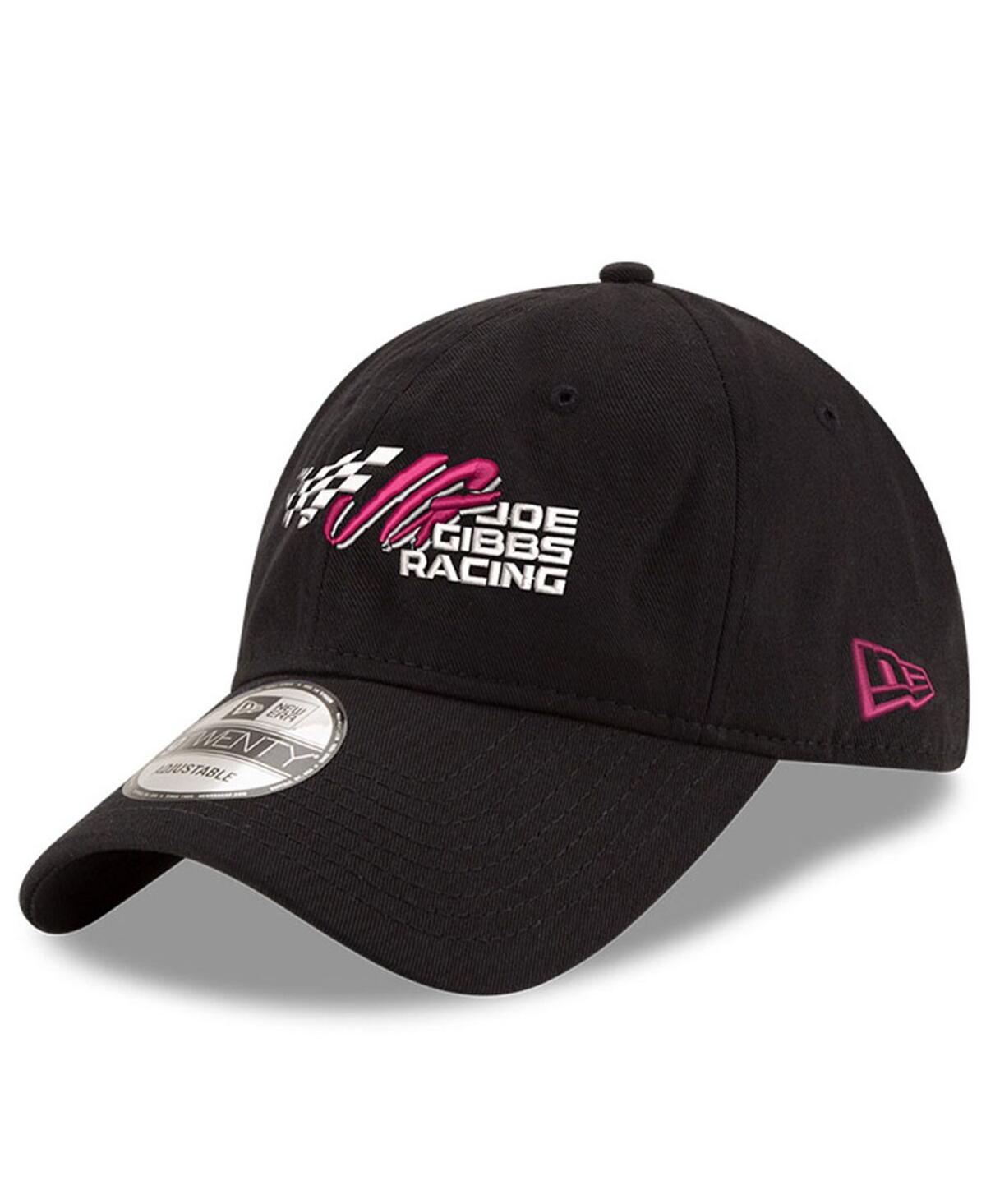 NEW ERA MEN'S NEW ERA BLACK JOE GIBBS RACING ENZYME WASHED 9TWENTY ADJUSTABLE HAT 