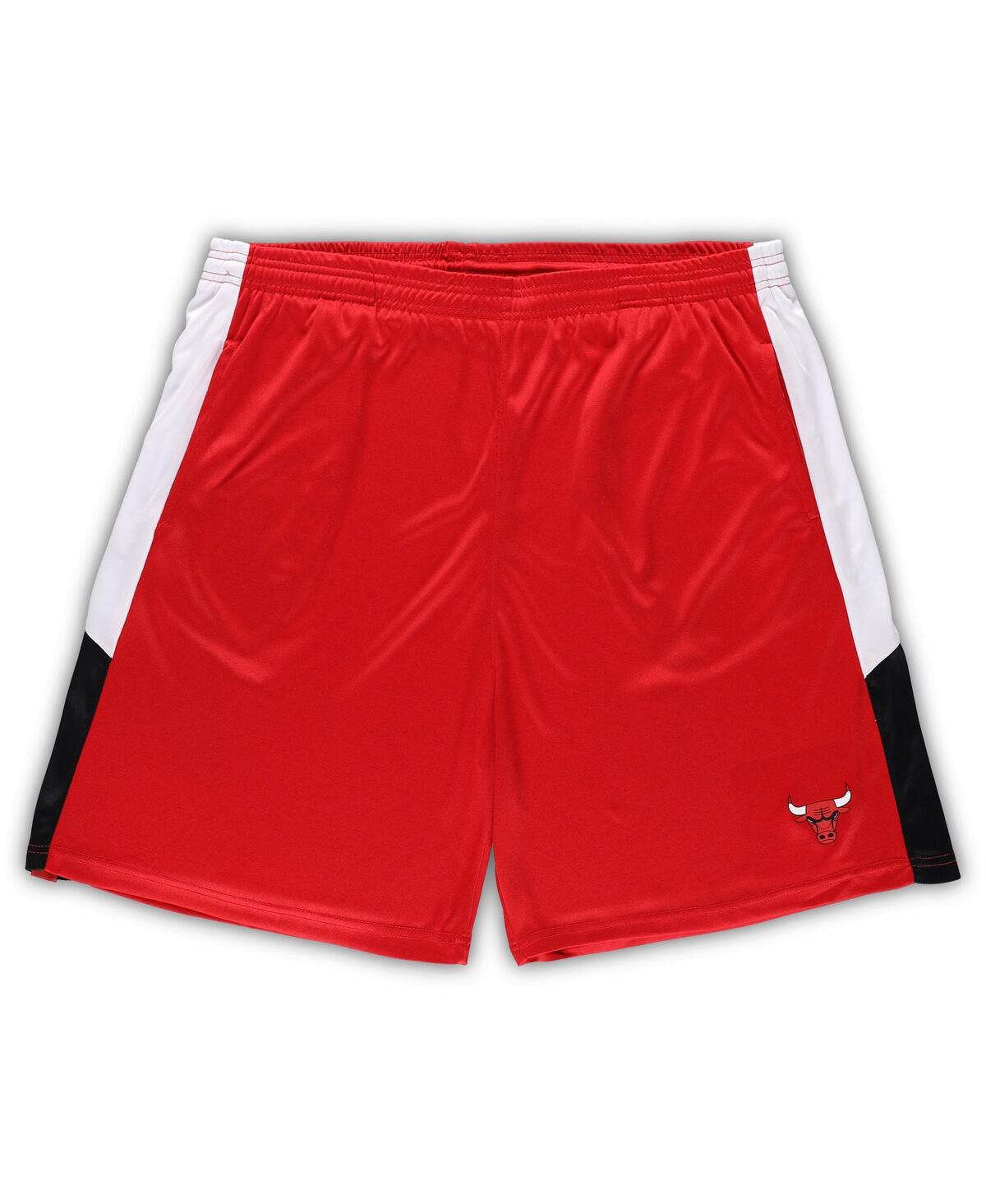 Shop Fanatics Men's  Red Chicago Bulls Big And Tall Champion Rush Practice Shorts