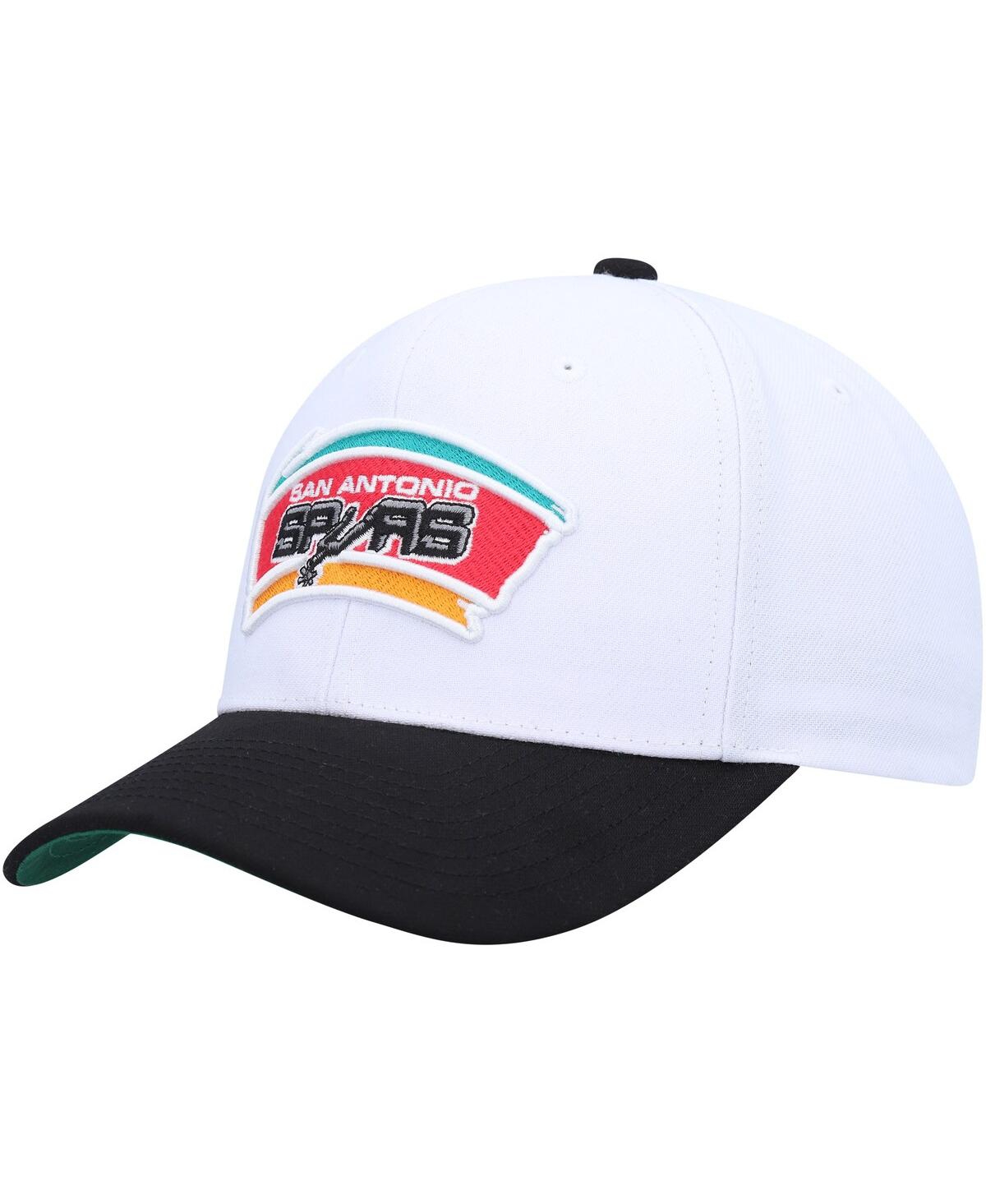 Men's Mitchell & Ness Black San Antonio Spurs Hardwood Classics Core 2-Tone 2.0 Pro Snapback Hat - Black