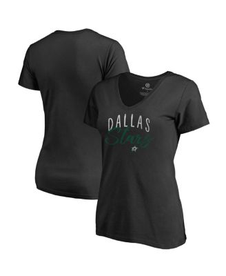 Women's Black Dallas Stars Graceful V-Neck T-shirt