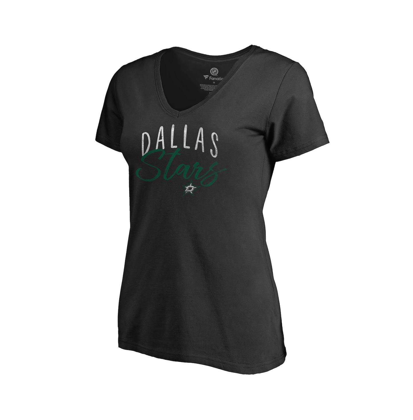 Женская футболка Fanatics Black Dallas Stars Graceful V-Neck — фото 3