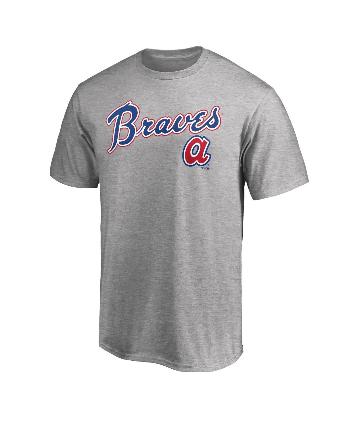 Men's FanaticsAtlanta Braves Cooperstown Wahconah T-shirt - Heathered Gray