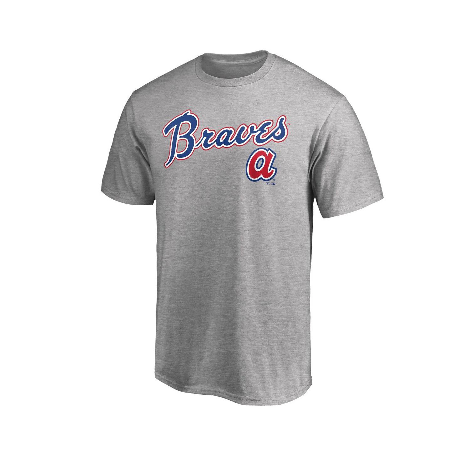 Men's Heathered Gray Atlanta Braves Cooperstown Wahconah T-shirt