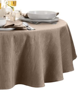 Continental Solid Texture Water and Stain Resistant Tablecloth, 70" Round