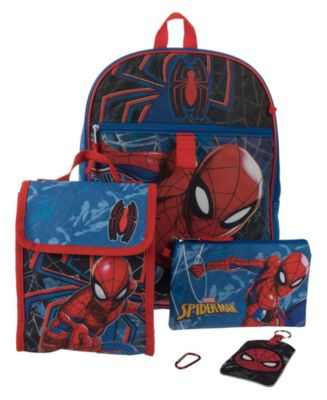 Marvel Spiderman Backpack Accessories 6 Piece Value Set for Boys