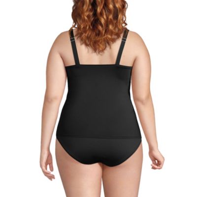 Plus Size G-Cup Square Neck Underwire Tankini Swimsuit Top