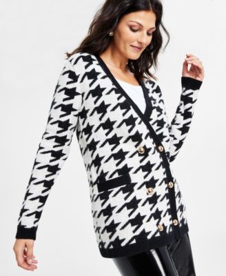 Cardigan Noir INC International Concepts Taille S - Neuf Avec étiquettes, Motif Crocheté