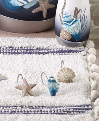 Blue Lagoon Ombre Seashells 12-Pc. Shower Curtain Hooks