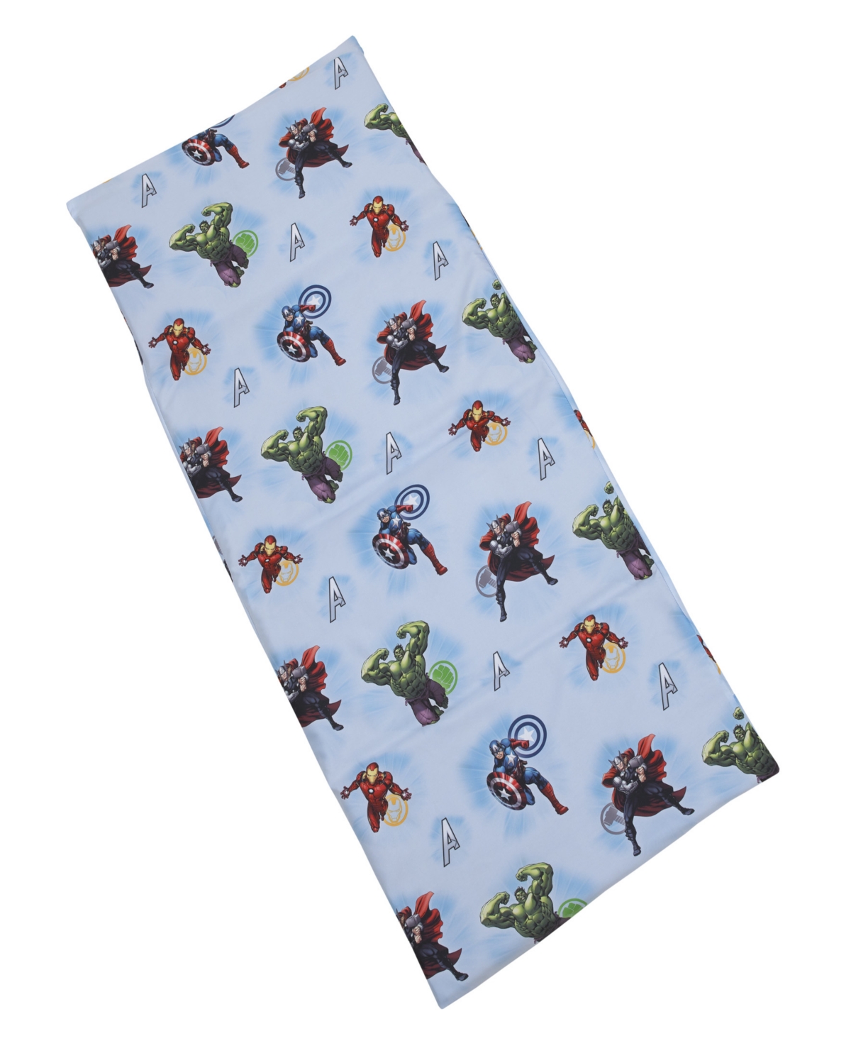 Marvel Avengers Fight The Foes Nap Pad Sheet Bedding In Blue