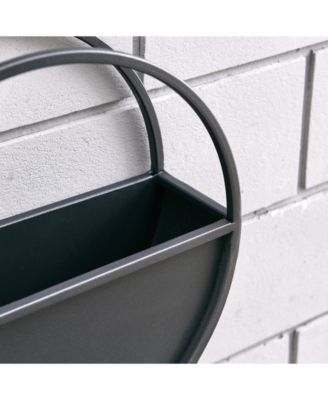 Round 2-Piece Iron Wall Planter Set