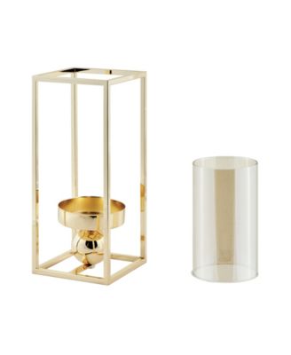 Luna Warm Tinted Glass Large Hurricane Candle Holder